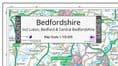 County Map of Bedfordshire - 2024