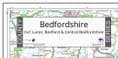 County Map of Bedfordshire - 2026