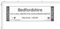 County Map of Bedfordshire - White Background