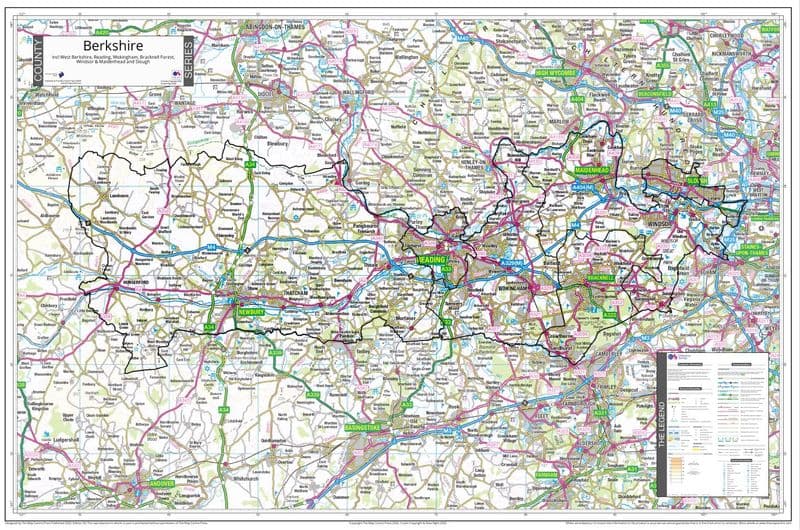 County Map of Berkshire - 2026