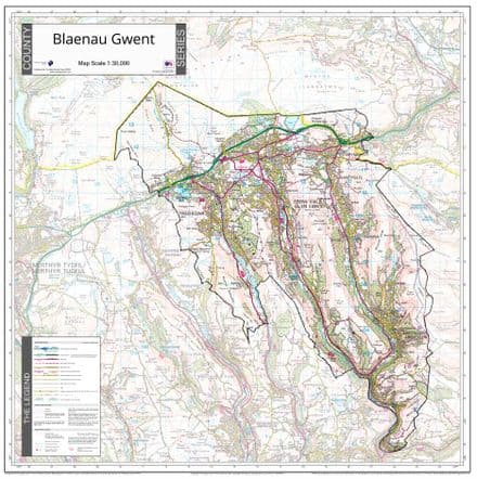 County Map of Blaenau Gwent