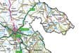 County Map of Buckinghamshire - White Background.
