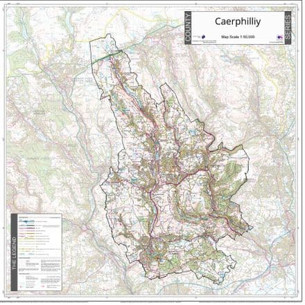 County Map of Caerphilly