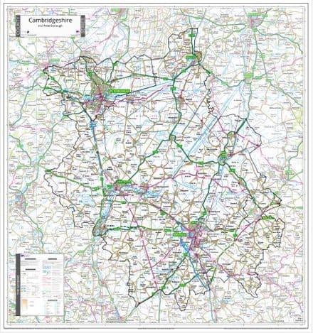 County Map of Cambridgeshire - 2026