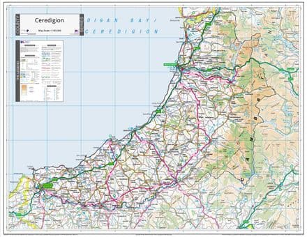 County Map of Ceredigion - 2024