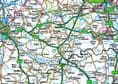 County Map of Cheshire incl Greater Manchester - 2024