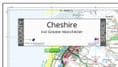 County Map of Cheshire incl Greater Manchester - 2026