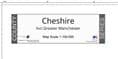 County Map of Cheshire incl Greater Manchester - White Background