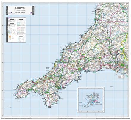 County Map of Cornwall - 2024