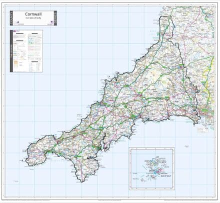 County Map of Cornwall - 2026