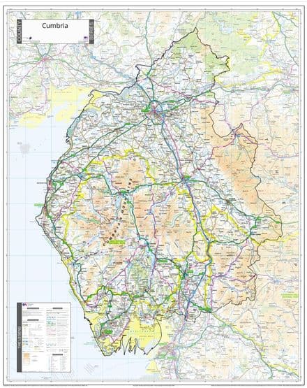 County Map of Cumbria - 2026