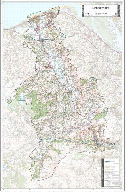 County Map of Denbighshire