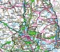 County Map of Derbyshire - 2024