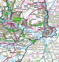 County Map of Derbyshire - 2026