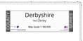 County Map of Derbyshire - White Background