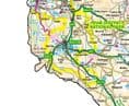 County Map of Derbyshire - White Background