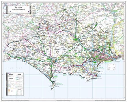 County Map of Dorset - 2026