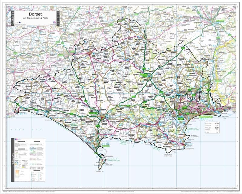 County Map of Dorset - 2026