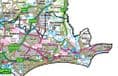 County Map of Dorset - White Background