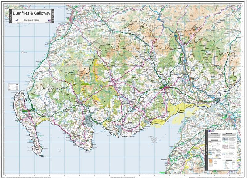County Map of Dumfries & Galloway - 2024