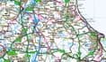 County Map of Durham - 2024