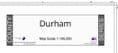 County Map of Durham - White Background