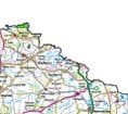 County Map of East Sussex Including Brighton - White Background