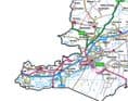 County Map of East Yorkshire - White Background