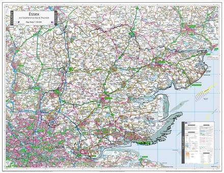 County Map of Essex - 2024