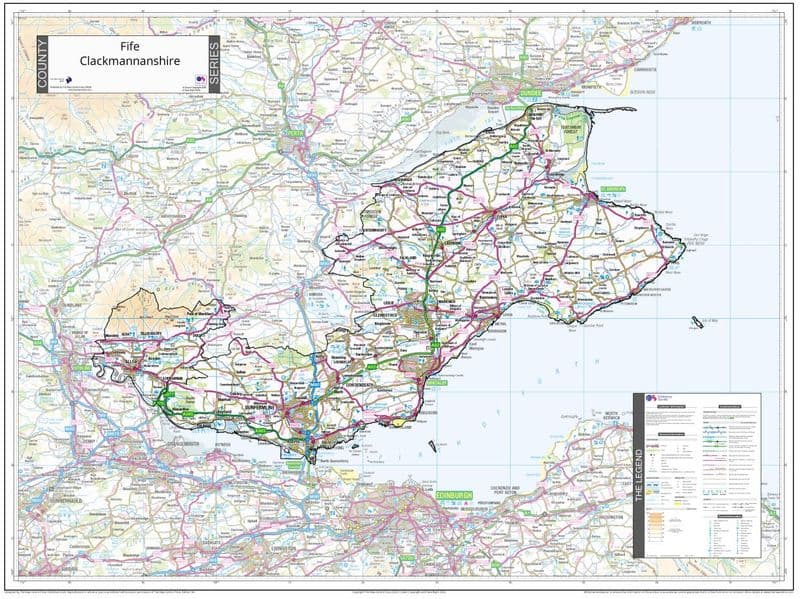 County Map of Fife & Clackmannanshire - 2026