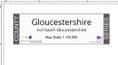 County Map of Gloucestershire - White Background