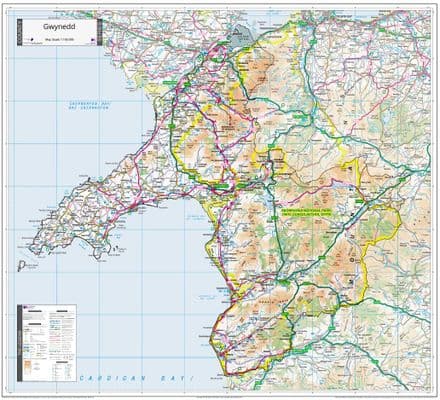 County Map of Gwynedd - 2024