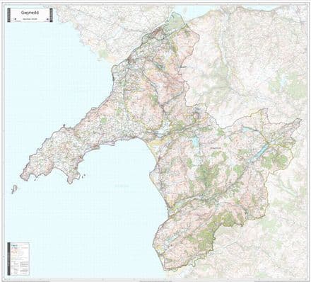 County Map of Gwynedd - EXTRA Large Edition