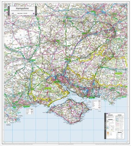 County Map of Hampshire - 2024