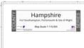 County Map of Hampshire - White Background