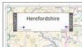 County Map of Herefordshire - 2026