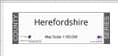 County Map of Herefordshire - White Background