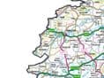 County Map of Herefordshire - White Background