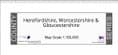 County Map of Herefordshire, Worcestershire & Gloucestershire - Special Sheet - White Background