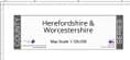 County Map of Herefordshire & Worcestershire - White Background