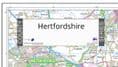 County Map of Hertfordshire - 2026