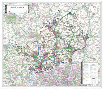 County Map of Hertfordshire - 2026