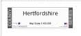 County Map of Hertfordshire - White Background