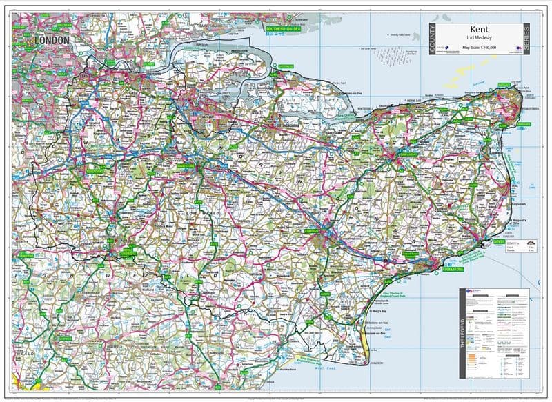 County Map of Kent - 2024