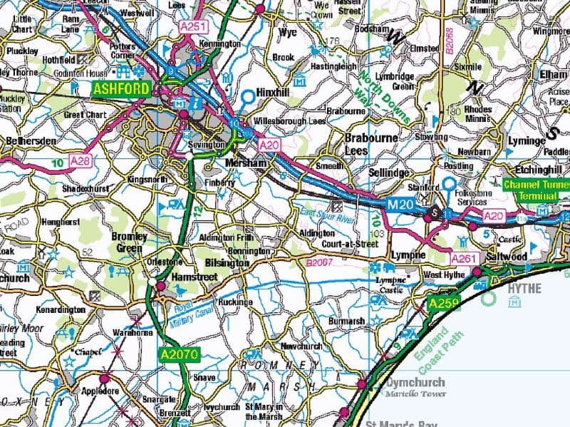 County Map of Kent - 2024