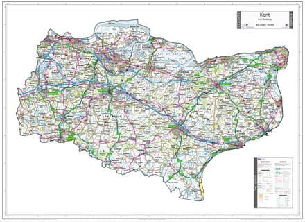 County Map of Kent - White Background