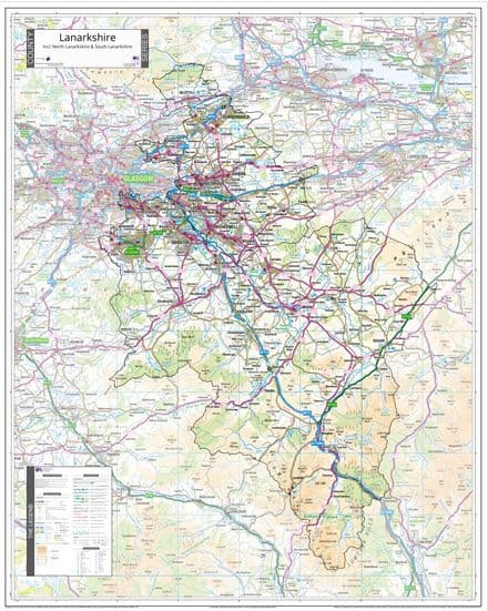 County Map of Lanarkshire - 2026