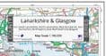 County Map of Lanarkshire & Glasgow - 2024