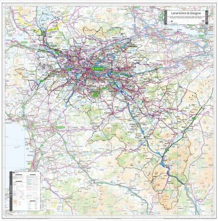County Map of Lanarkshire & Glasgow - 2026
