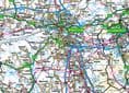 County Map of Lancashire Incl. Greater Manchester & Liverpool - 2024